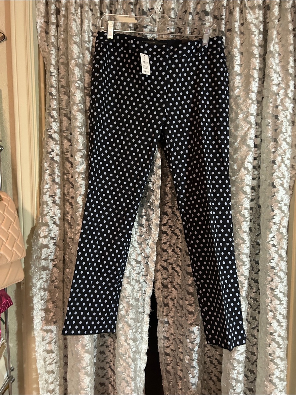 The Limited Black Polka Dot Ankle Pants